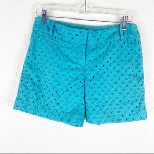 Loft Light Blue Cutout "The Rivera Short" Shorts